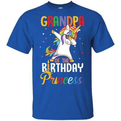 Grandpa Of The Birthday Girl Dabbing Unicorn Party-T-Shirt & Hoodie-Classic T-Shirt-Royal