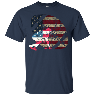 Tackle Football America Flag-T-Shirt & Hoodie-Classic T-Shirt-Navy