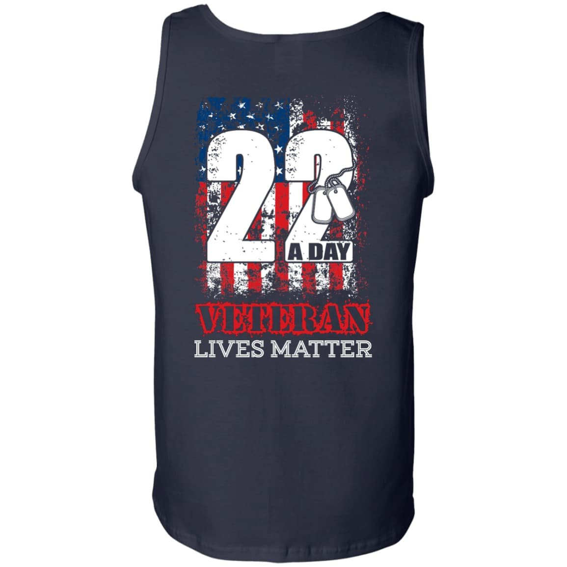 22 Push Up Challenge Veteran Lives Matter-T-Shirt & Hoodie-Unisex Tank-Navy