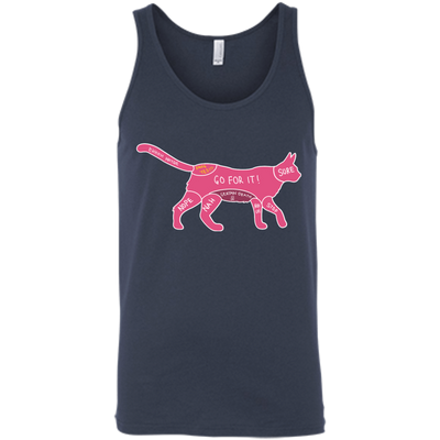 Proper way to pet a Cat lover-T-Shirt & Hoodie-Unisex Tank-Navy