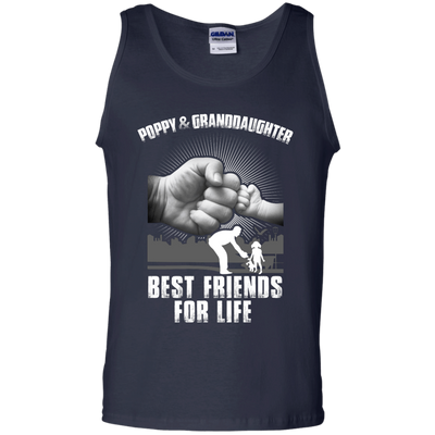 Poppy And Granddaughter best Friends For Life-T-Shirt & Hoodie-Unisex Tank-Navy