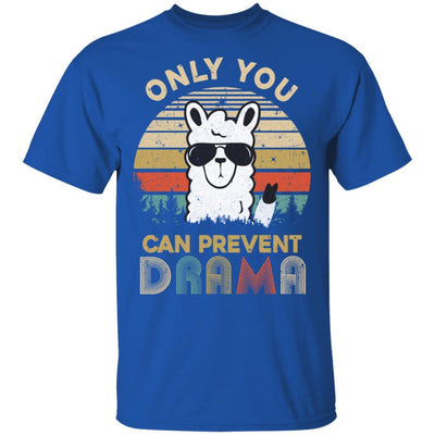 Only You Can Prevent Drama Llama Camping Vintage Funny Gift-T-Shirt & Hoodie-Classic T-Shirt-Royal