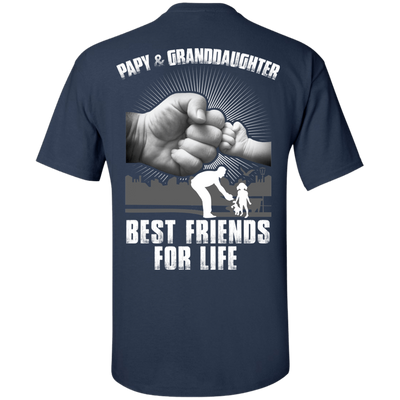 Papy And Granddaughter Best Friends For Life-T-Shirt & Hoodie-Classic T-Shirt-Navy