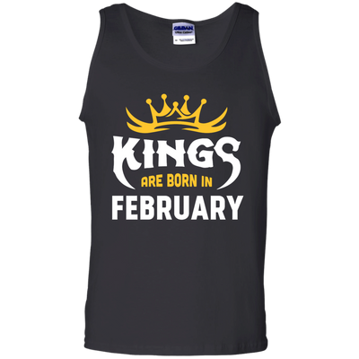 Kings Are Born In February-T-Shirt & Hoodie-Unisex Tank-Black