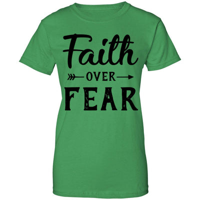 Faith Over Fear Christian Gift-T-Shirt & Hoodie-Women's T-Shirt-Irish Green