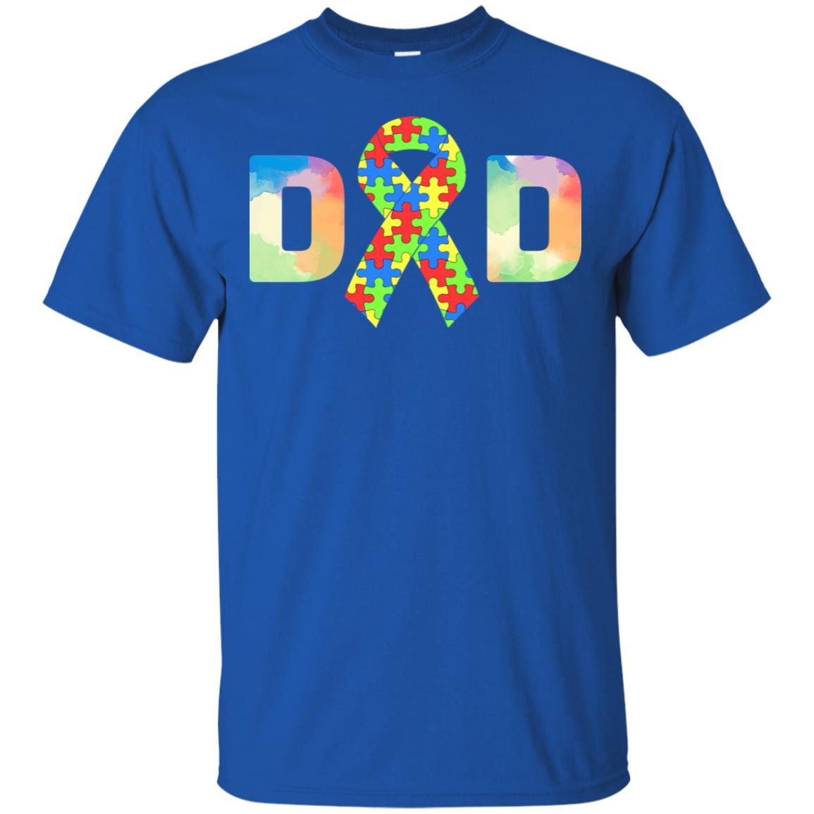 Autism Dad Support Awareness Autistic Parents Gifts-T-Shirt & Hoodie-Classic T-Shirt-Royal