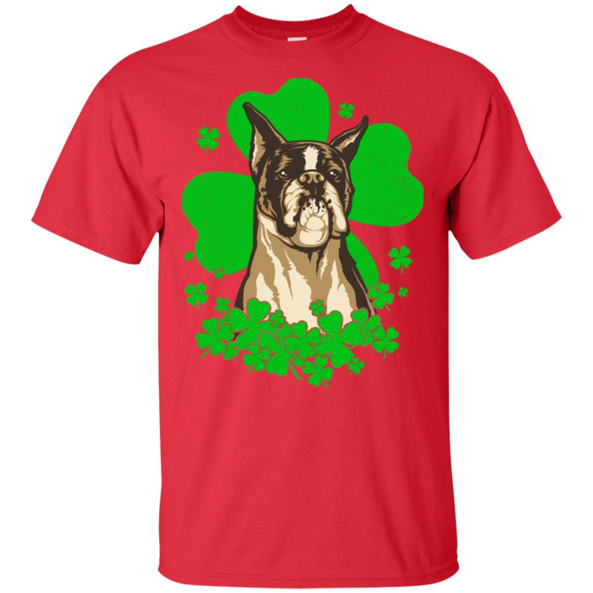 Boxer St. Patrick's Day Clovers-T-Shirt & Hoodie-Classic T-Shirt-Red