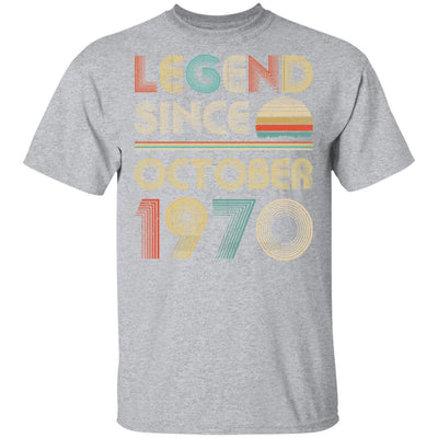Legend Since October 1970 Vintage 51th Birthday Gifts-T-Shirt & Hoodie-Classic T-Shirt-Sport Grey