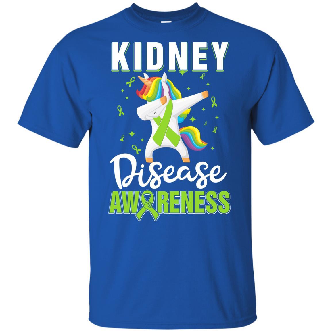 Inspirational Kidney Disease Awareness Unicorn Support Youth-Youth Shirt-Youth T-Shirt-Royal