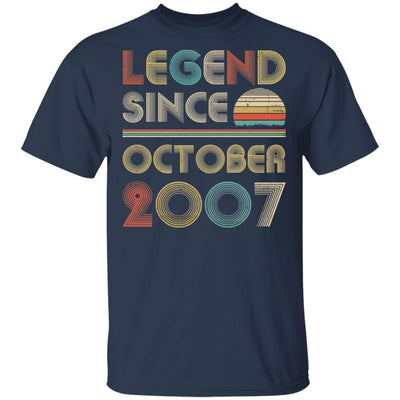 Legend Since October 2007 Vintage 14th Birthday Gifts-T-Shirt & Hoodie-Classic T-Shirt-Navy