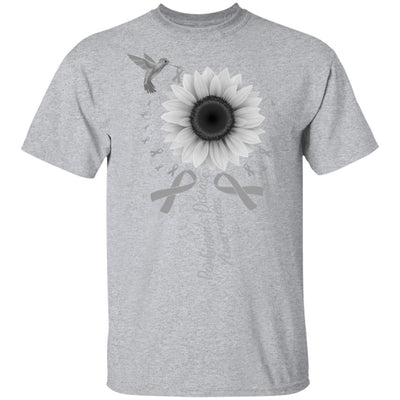 Hummingbird Sunflower Gray Parkinson's Disease Awareness-T-Shirt & Hoodie-Classic T-Shirt-Sport Grey