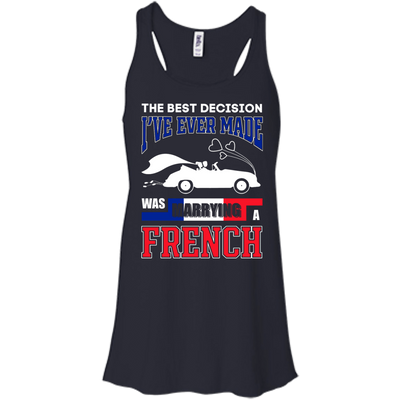 I've Ever Made Was Marrying A French-T-Shirt & Hoodie-Women's Flowy Racerback Tank-Midnight