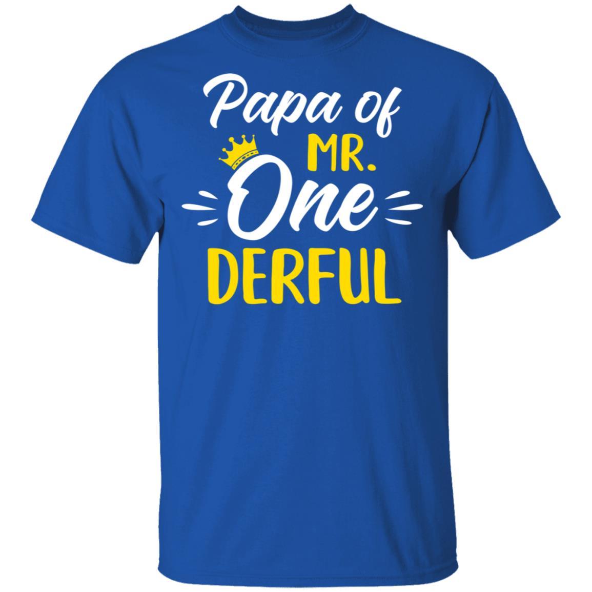 Papa Of Mr Onederful 1st Birthday Party Costumes Gifts-T-Shirt & Hoodie-Classic T-Shirt-Royal