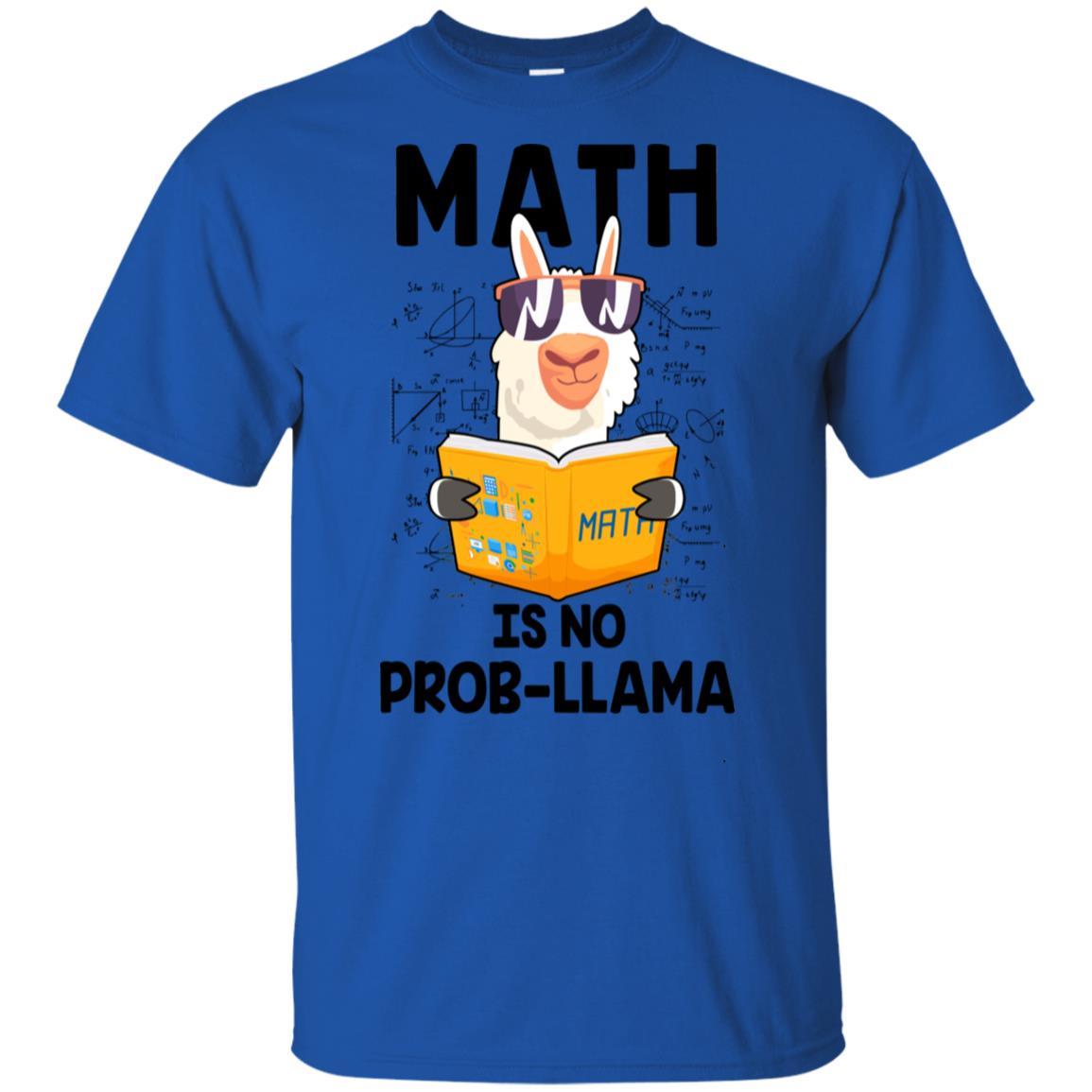 Funny Teacher Student Math Is No Prob Llama Lovers-T-Shirt & Hoodie-Classic T-Shirt-Royal