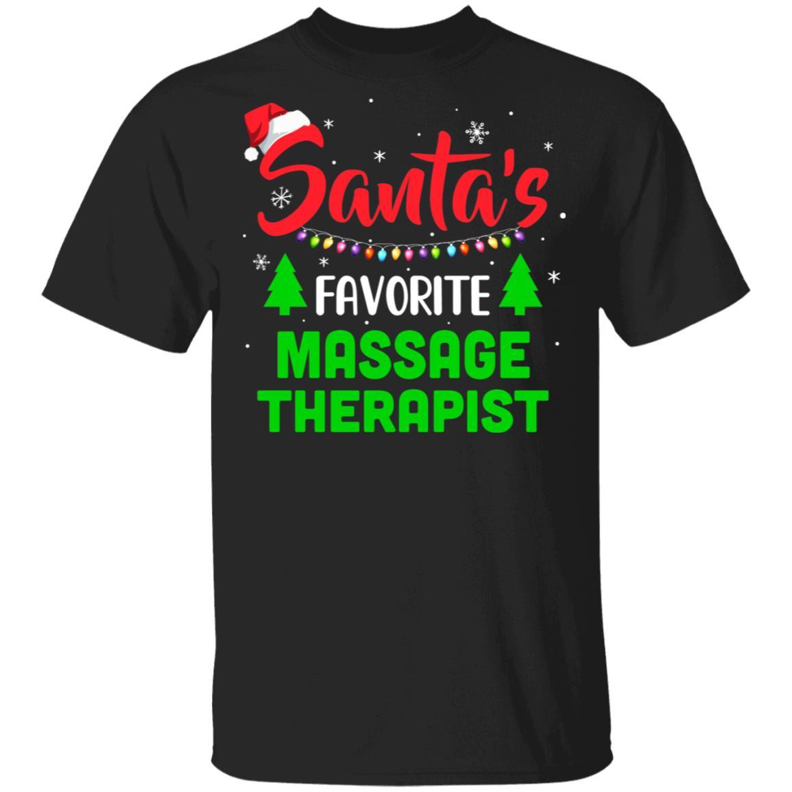 Santa's Favorite Massage Therapist Funny Christmas Xmas Gifts