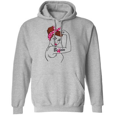 Support Multiple Myeloma Awareness Warrior Believe-T-Shirt & Hoodie-Pullover Hoodie-Sport Grey