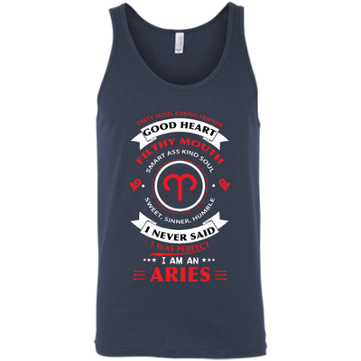 I'm An Aries-T-Shirt & Hoodie-Unisex Tank-Navy
