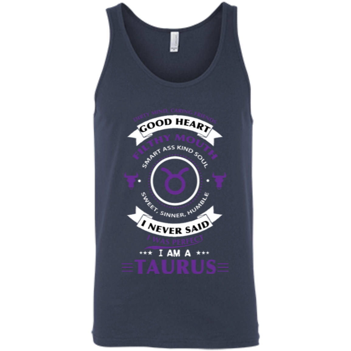 I'm A Taurus-T-Shirt & Hoodie-Unisex Tank-Navy