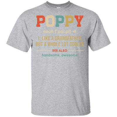 Vintage Poppy Gifts Grandpa Definition Fathers Day-T-Shirt & Hoodie-Classic T-Shirt-Sport Grey