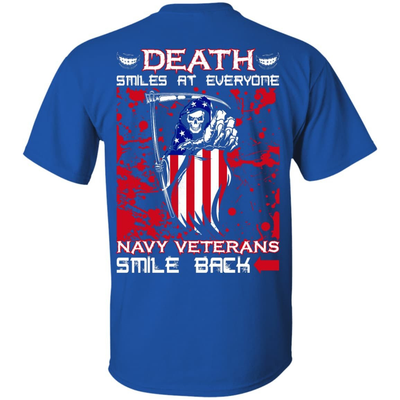 Death Smiles At Everyone Navy Veterans Smile Back-T-Shirt & Hoodie-Classic T-Shirt-Royal