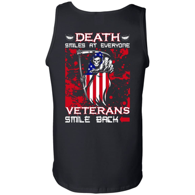 Death Smiles At Everyone Veterans Smile Back-T-Shirt & Hoodie-Unisex Tank-Black