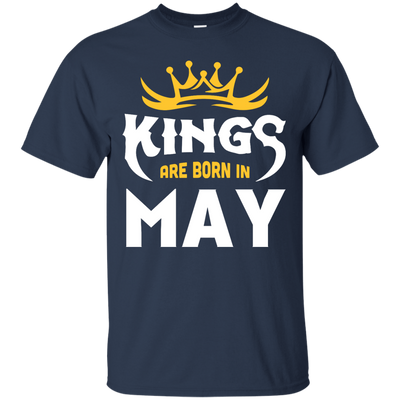 Kings Are Born In May-T-Shirt & Hoodie-Classic T-Shirt-Navy