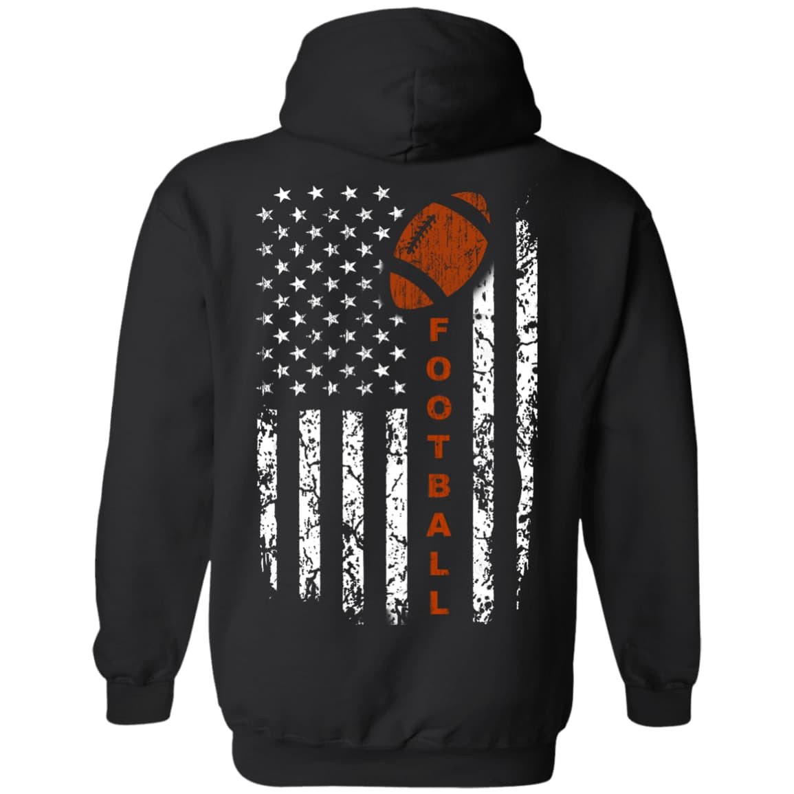 American Football Flag-T-Shirt & Hoodie-Pullover Hoodie-Black