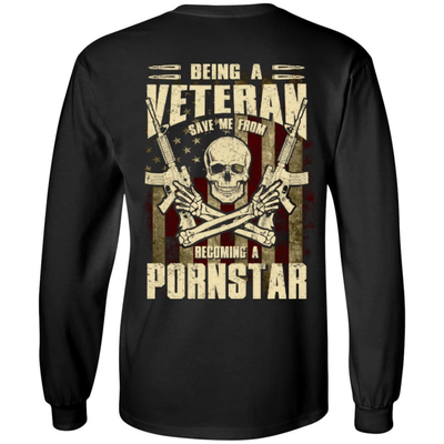 BEING A VETERAN-T-Shirt & Hoodie-Long Sleeve T-Shirt-Black