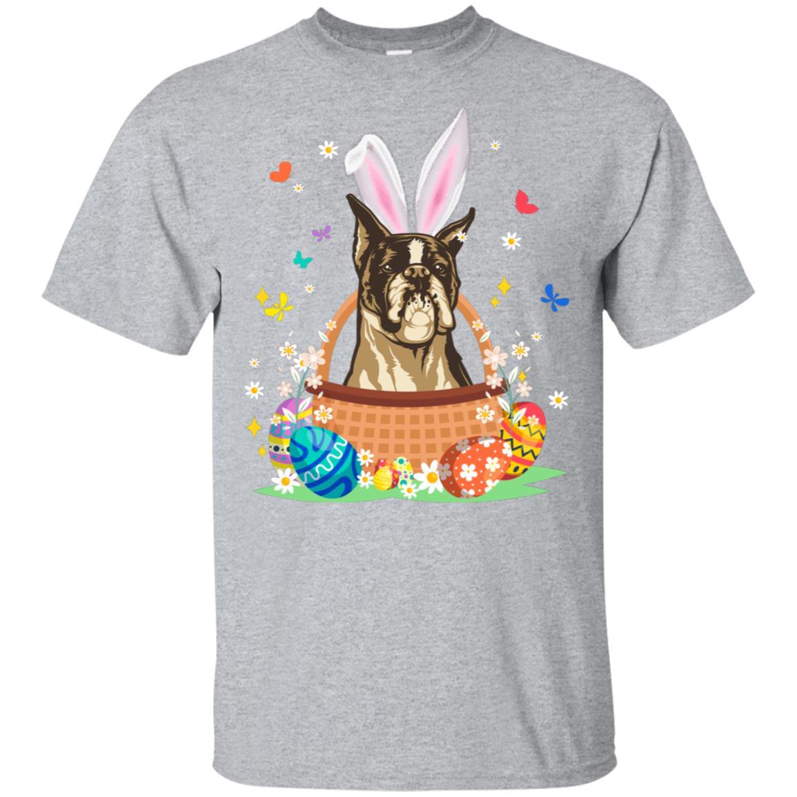 Boxer Bunny Hat Rabbit Easter Eggs-T-Shirt & Hoodie-Classic T-Shirt-Sport Grey