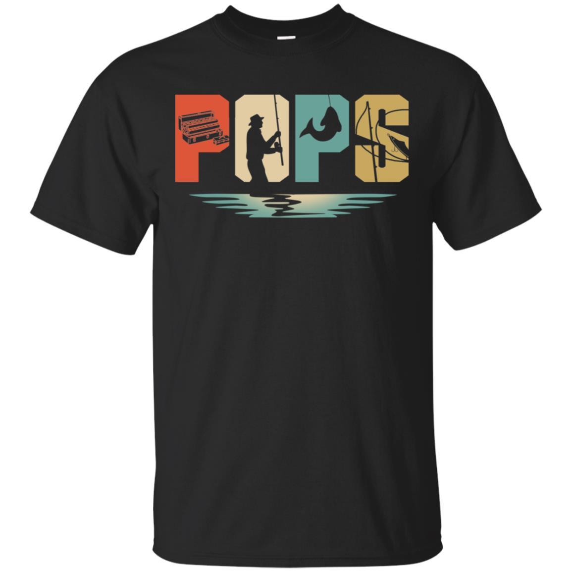 Vintage Fishing Pops Father's Day Gift-T-Shirt & Hoodie-Classic T-Shirt-Black