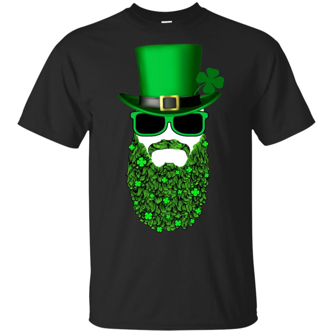 Bearded Man Moustache Leprechauns St Patrick's Day-T-Shirt & Hoodie-Classic T-Shirt-Black