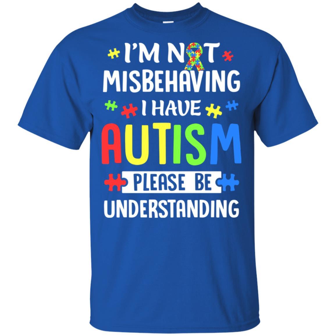 Autism Awareness I'm Not Misbehaving I Have Autism Youth-Youth Shirt-Youth T-Shirt-Royal