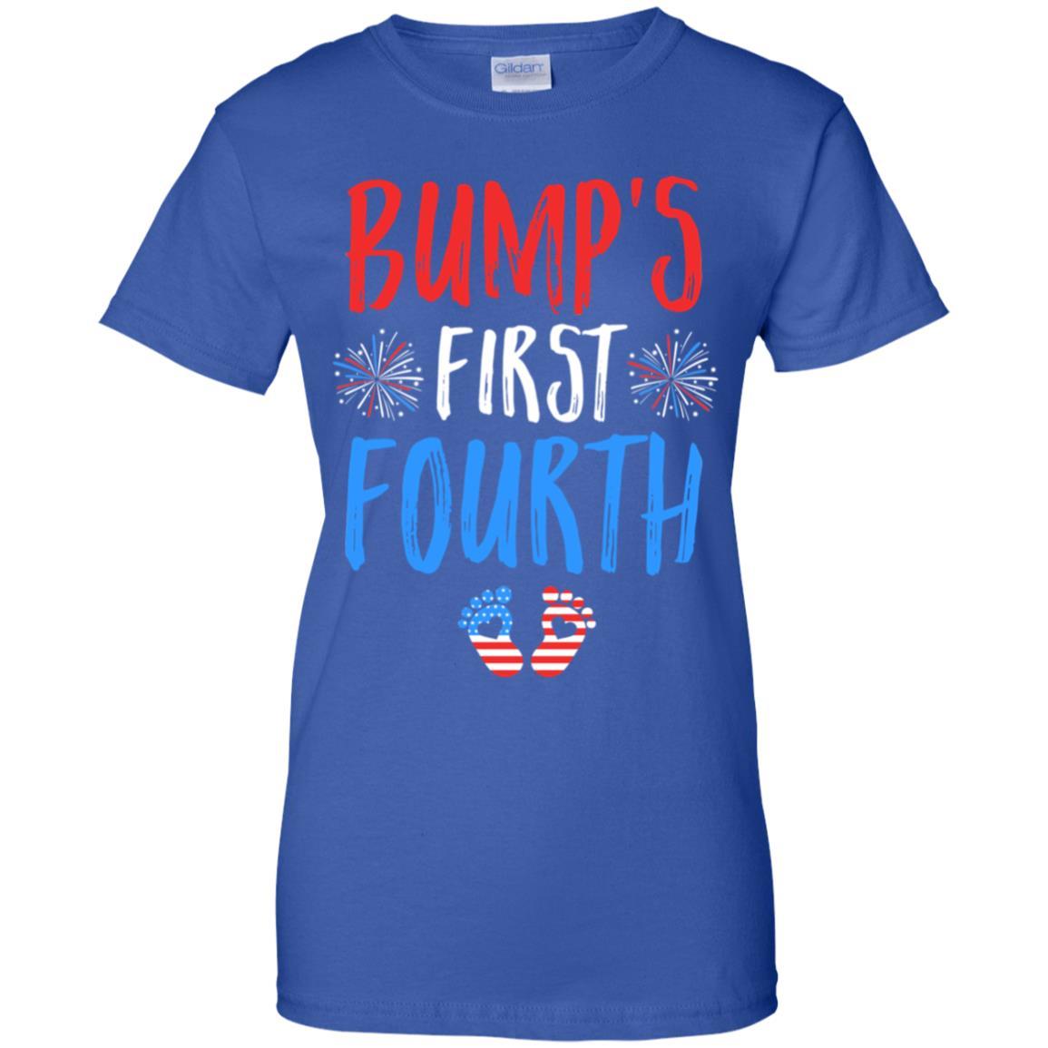 4th Of July Pregnancy Announcement Bump's First Fourth-T-Shirt & Tank Top-Women's T-Shirt-Royal
