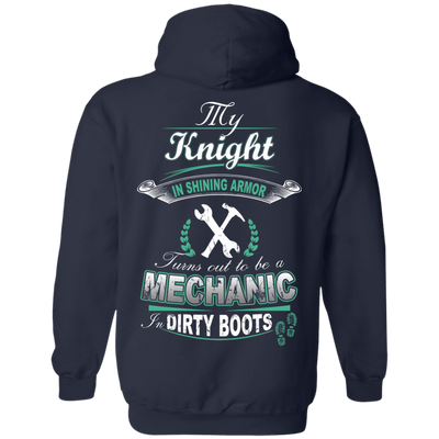 Turns out to be a MECHANIC In Dirty Boots-T-Shirt & Hoodie-Pullover Hoodie-Navy