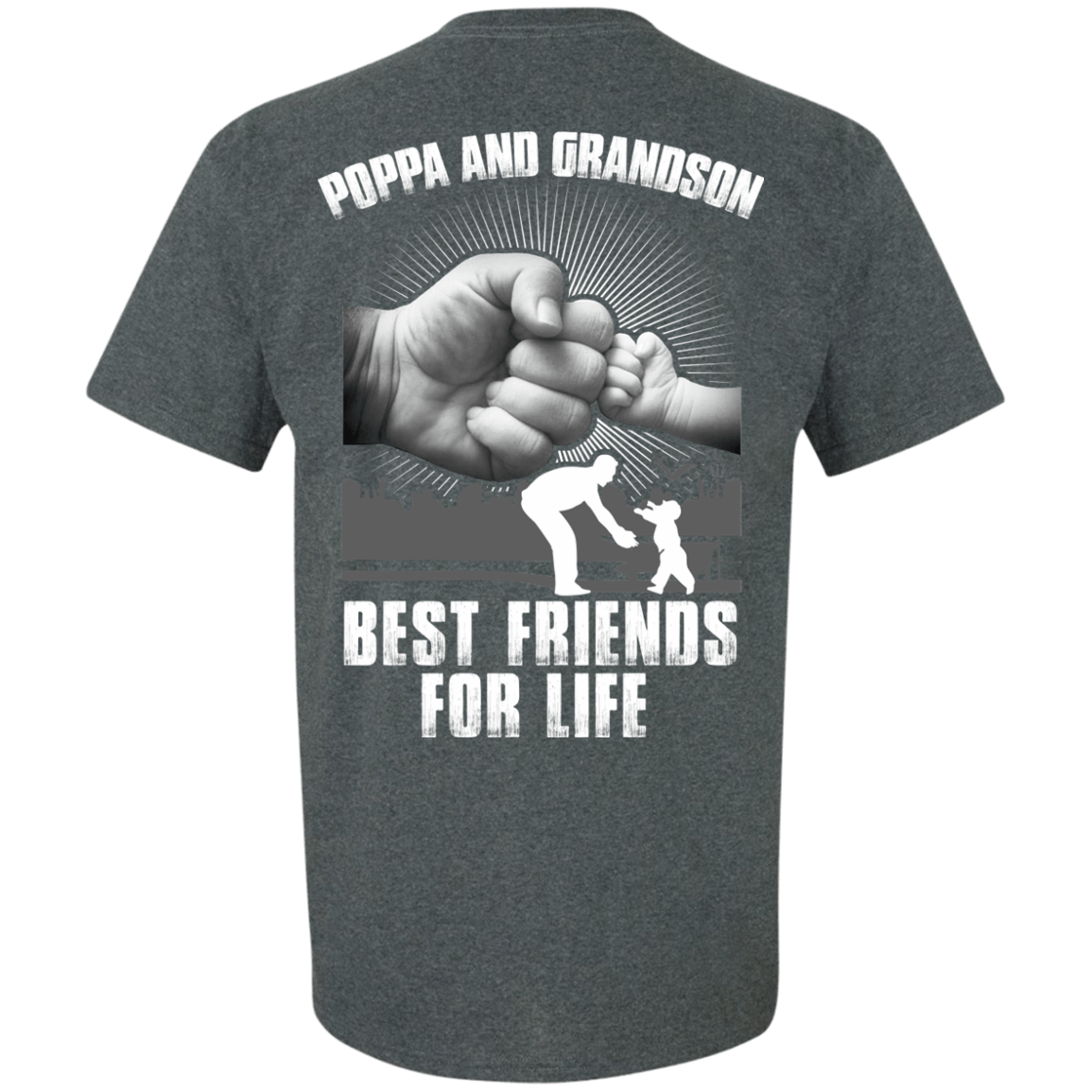 Poppa And Grandson Best Friends For Life-T-Shirt & Hoodie-Classic T-Shirt-Dark Heather