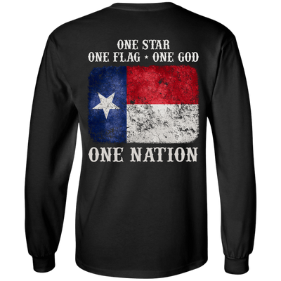 One Star One Flag One God One Nation-T-Shirt & Hoodie-Long Sleeve T-Shirt-Black