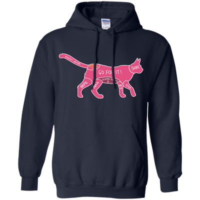Proper way to pet a Cat lover-T-Shirt & Hoodie-Pullover Hoodie-Navy