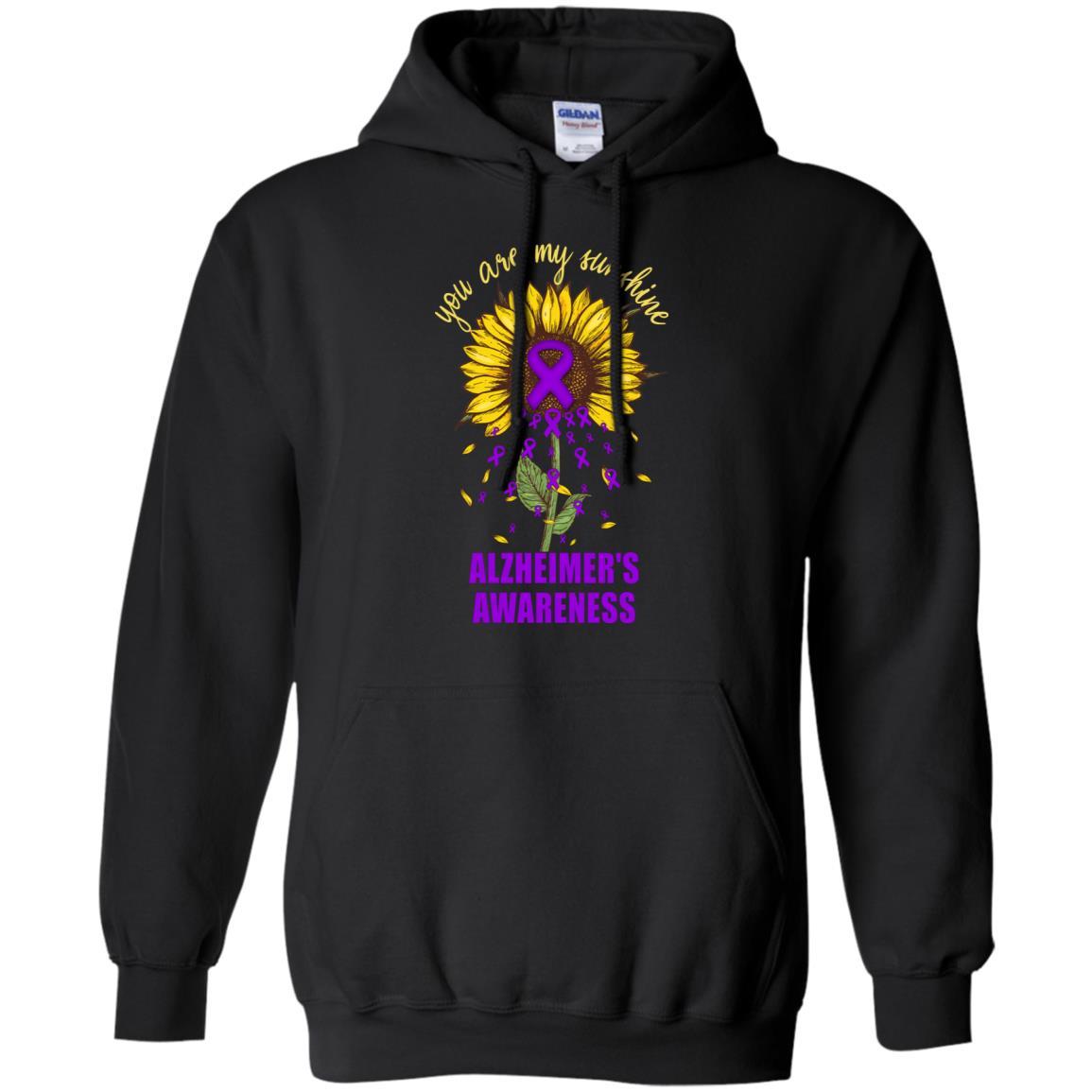 You Are My Sunshine Alzheimer's Awareness-T-Shirt & Hoodie-Pullover Hoodie-Black