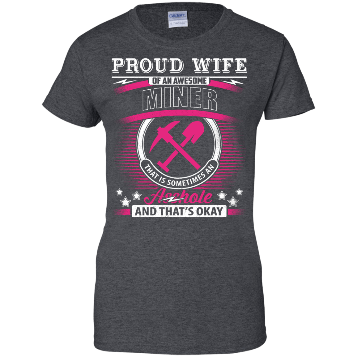 Proud Wife Of An Awesome Miner-T-Shirt & Hoodie-Women's T-Shirt-Dark Heather