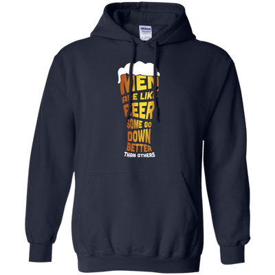 Men Are Like Beer Some Go Down Better Than Others-T-Shirt & Hoodie-Pullover Hoodie-Navy