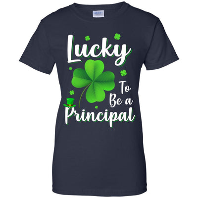 School Gift Lucky To Be A Principal St Patricks Day-T-Shirt & Hoodie-Women's T-Shirt-Navy