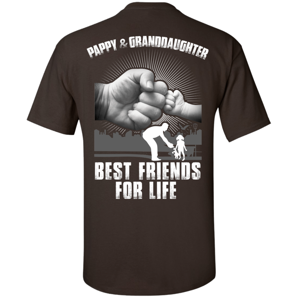Pappy And Granddaughter Best Friends For Life-T-Shirt & Hoodie-Classic T-Shirt-Dark Chocolate