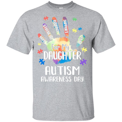 Support Autism Awareness For My Daughter Puzzle Gift-T-Shirt & Hoodie-Classic T-Shirt-Sport Grey