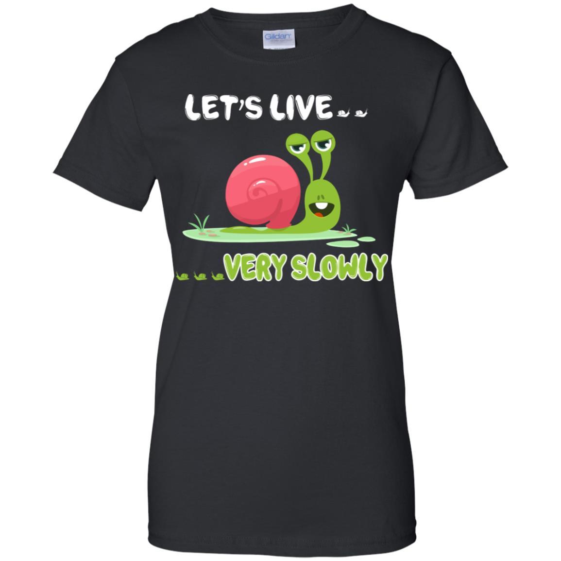 Live Slow But Sorry Im Not Slow Snail-T-Shirt & Hoodie-Women's T-Shirt-Black