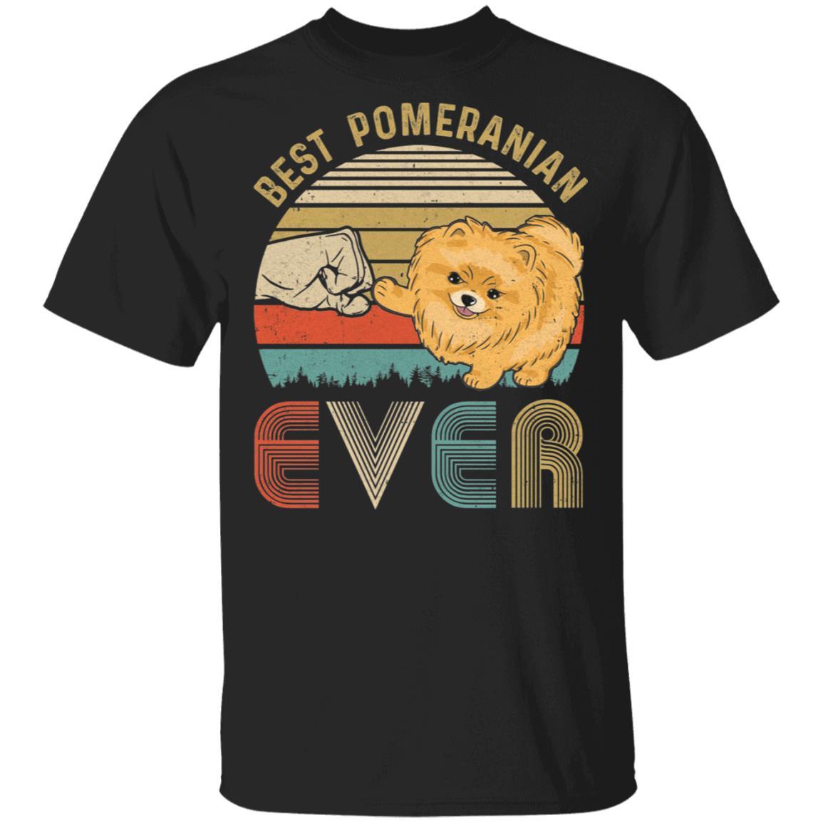 Vintage Best Pomeranian Dad Ever Bump Fit Funny Dad Gifts