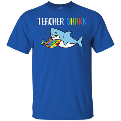 Teacher Shark Support Autism Awareness For Child-T-Shirt & Hoodie-Classic T-Shirt-Royal