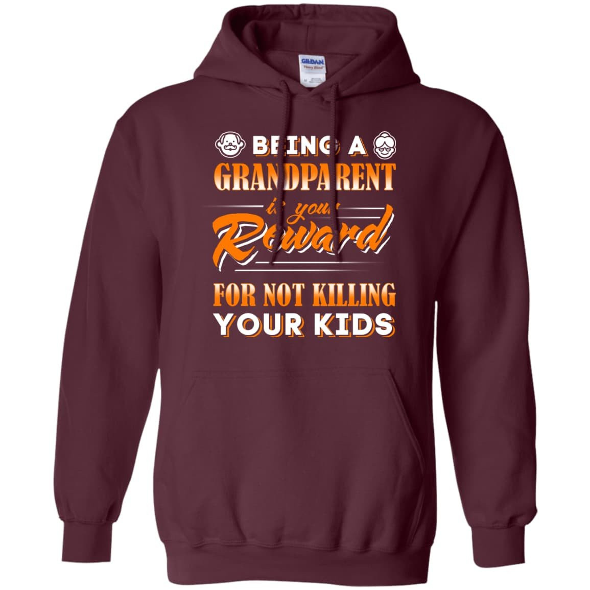 Being A Grandparent Is Your Reward-T-Shirt & Hoodie-Pullover Hoodie-Maroon
