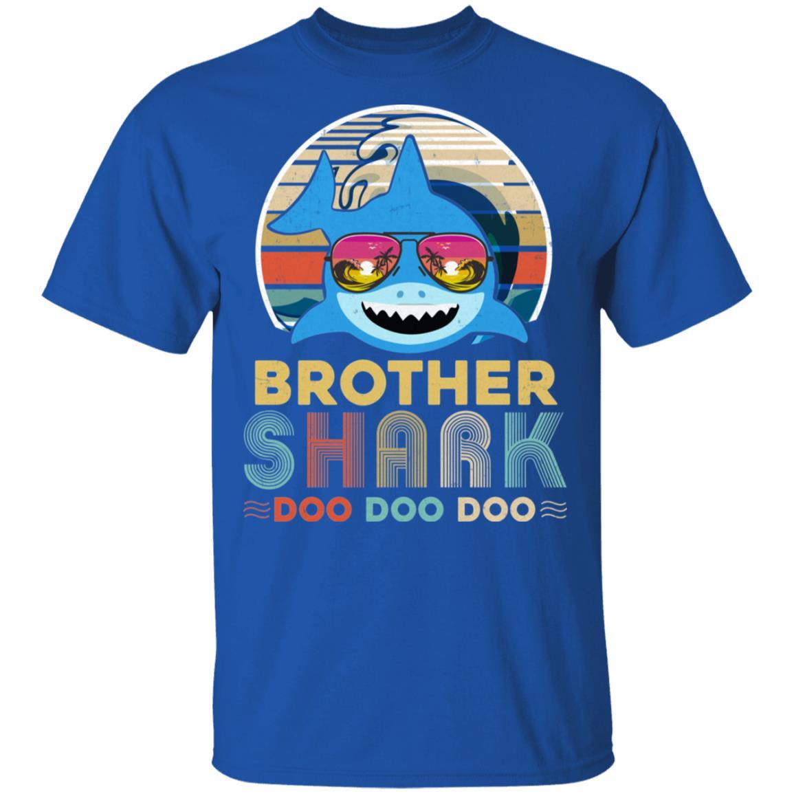 Retro Vintage Brother Shark Doo Doo Doo-T-Shirt & Hoodie-Classic T-Shirt-Royal