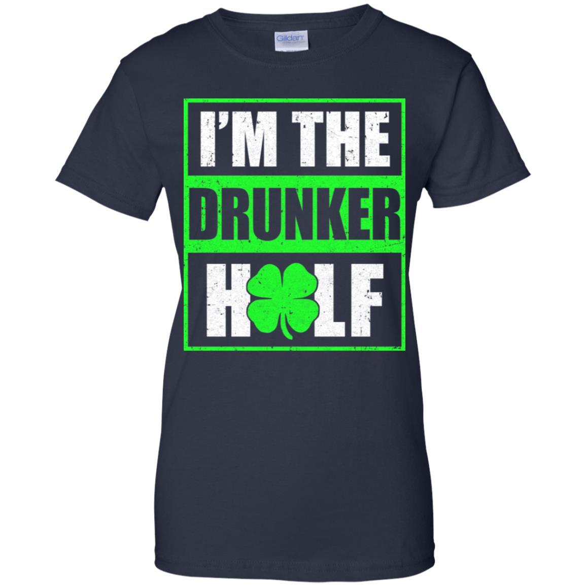 Funny I'm The Drunker Half St Patricks Day-T-Shirt & Hoodie-Women's T-Shirt-Navy