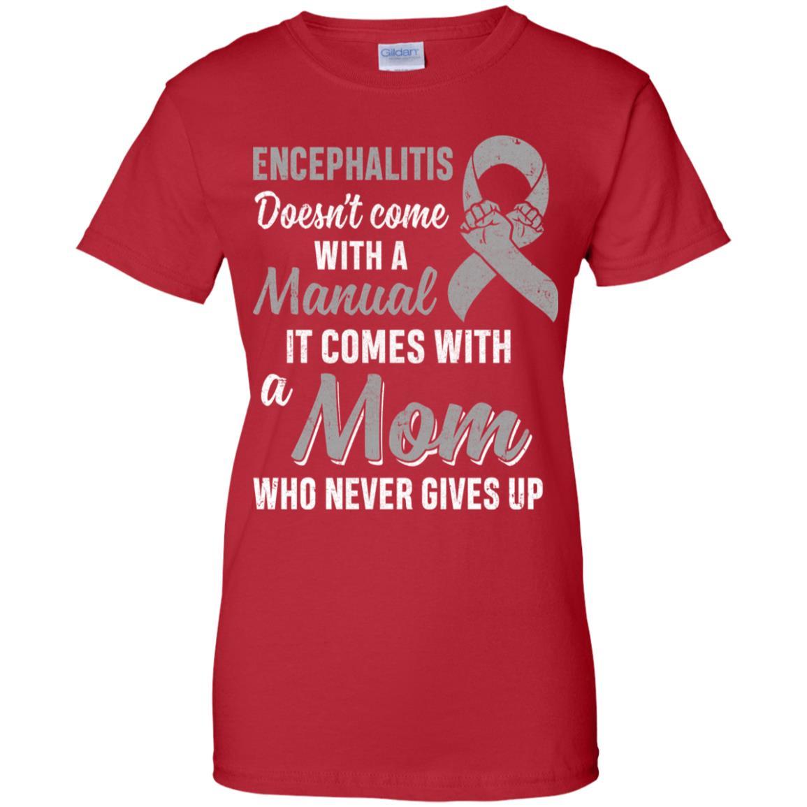 Encephalitis Awareness Mom Warrior Gifts-T-Shirt & Hoodie-Women's T-Shirt-Red